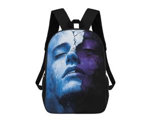 sinyumoney Fractured Duality - Surreal Portrait of Light And Shadow Kids Backpack, School Bag for Boys And Teenager, Gifts Travel Backpack Schoolbag Backpack Bookbag 17inch