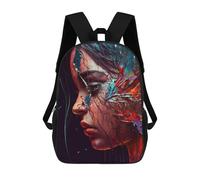 sinyumoney Fragmented Beauty Digital Art School Backpack Travel College Rucksack Backpacks for Teenage Girls Boys Women Men 17inch