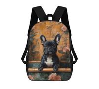 sinyumoney French Bulldog Dog in A BathTub Children's Backpacks School Backpack 3D Printed for Kids Travel Rucksacks Book Bags Kids 17inch School Bag