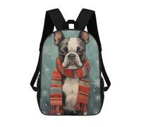 sinyumoney French Bulldog Love Art Children's Backpacks School Backpack 3D Printed Backpack for Kids Travel Rucksacks Book Bags Kids School Bag 17inch