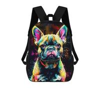 sinyumoney French Bulldog Pop Art Backpacks 3D Printed Kids School Backpack Outdoor Casual Daypack Fashion Casual Children Backpacks Cute Travel Bags 17inch