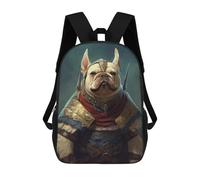 sinyumoney French Bulldog Viking School Backpack Computer Rucksack for School/Work/Travel- Perfect for Travel, Work And Daily Use 17inch