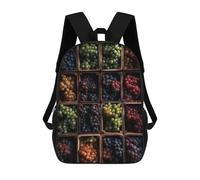 sinyumoney Fresh Wine Grape Selection Backpack School Work Laptop Backpack Rucksack Bag for Men, Women & Teenage Boys 17inch