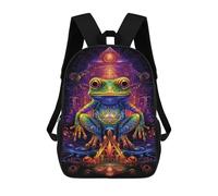sinyumoney Frog Art Print Rucksack Rucksack Casual Daypacks School Work Travel Bag for Men, Women & Teenage Boys 17inch