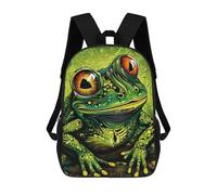 sinyumoney Frog Artwork-1 Children's Backpack, Schoolbag Large Capacity Students Bookbag Rucksack Knapsack for Boys Girls Adults Teen 17inch