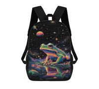 sinyumoney Frog in Space Art Print Rucksack School Secondary High School College Backpack Travel for Campus Outdoor Travel Sports 17inch