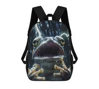 sinyumoney Frog Lightning Rucksack High Secondary School Bags Casual Backpack for Girls Boys Teenage 17inch