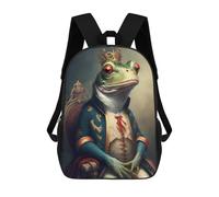 sinyumoney Frog Mysticism Backpacks Kids School Backpack School Bag 3D Printed School Bag for Boys Elementary And Middle School Students 17inch