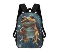 sinyumoney Frog Sea Kids' Backpack 3D Printing School Bag Boys Cool Daypacks Casual Knapsack Fun Back Bag for Kids And Teenager 17inch