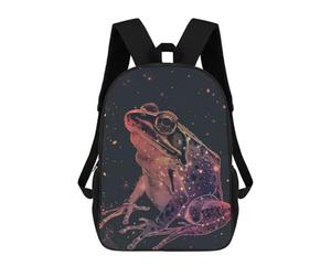 sinyumoney Frog Silhouette Galaxy Backpack School Bag Water Resistant Travel Backpack Computer Bag for Girls Boys Teenage 17inch