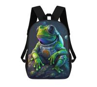 sinyumoney Frog Space Astronaut Rucksack Fashion Stationery Backpack Waterproof Casual Daypacks for Men, Women & Teenage Boys 17inch