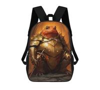 sinyumoney Frog Spearman Children's Backpacks School 3D Printed Bag Bookbag for Kids Travel Rucksacks Boy Girl Book Bags Kids School Bag 17inch