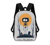sinyumoney From The Grave - Cute Skeleton Halloween Art Rucksack Computer Rucksack for School/Work/Travel for Teenage Girls Boys Women Men 17inch