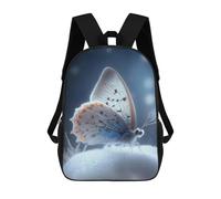 sinyumoney Frosty Butterfly Beauty Backpack School Bag Large Water Resistant Laptop Backpack for Girls Boys Teenage 17inch