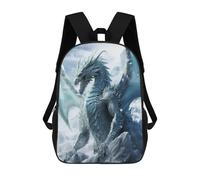 sinyumoney Frozen Dragon in Ice World Backpacks 3D Printed 17inch Kids School Backpack Outdoor Casual Daypack Casual Travel Bags for Middle School Students