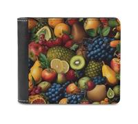 sinyumoney Fruit Platter Delight-14 3D Print Men's Wallet Credit Card Holder RFID Blocking Stylish Slots Note Section Purse for Boys Girls 11.7cm*9.5cm