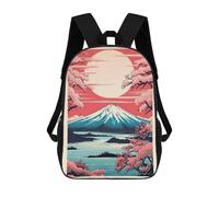 sinyumoney Fuji Mountain 3 Children's School Backpack Fashion Casual Children's Backpacks 3D Printed School Bags Boy Large Backpack 17inch