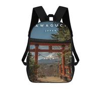 sinyumoney Fuji San School Backpack Daypacks Business Backpack Water Resistant Bookbag for School/Work/Travel 17inch