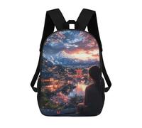 sinyumoney Fuji Torii Gate at Sunset Children's Backpacks Kids Fun School Bag Boys Backpack Travel Bag Student Schoolbag Book Stationery Bag Chool Bags 17inch