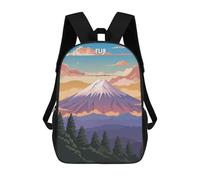 sinyumoney Fujis Tranquil Dawn Backpacks 3D Printed 17inch Kids School Backpack Outdoor Casual Daypack Casual Travel Bags for Middle School Students
