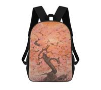 sinyumoney Full Cherry Blossom Tree Backpacks 3D Printed 17inch Kids School Backpack Outdoor Casual Daypack Casual Travel Bags for Middle School Students