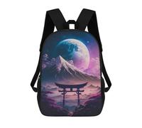 sinyumoney Full Moon in Japan School Bags Water Resistant Travel Backpack Computer Bag for Campus Outdoor Travel Sports 17inch