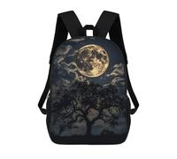 sinyumoney Full Moon Night Sky Rucksack Water Resistant Travel Backpack Computer Bag for Teenage Girls Boys Women Men 17inch