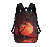 sinyumoney Full Moon Reflections Backpack School Bag Fashion Stationery Backpack Waterproof Casual Daypacks- Perfect for Travel, Work And Daily Use 17inch