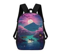 sinyumoney Full Moon The Lake 2 School Backpack Large Water Resistant Laptop Backpack for Girls Boys Teenage 17inch