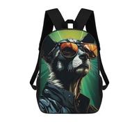 sinyumoney Funky Lemur Fiesta Backpack School Bag Travel College Rucksack Backpacks for Boys/Girls/Teenagers 17inch