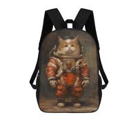 sinyumoney Funny Astronaut Space Cat Backpack School Work Laptop Backpack Rucksack Bag for Men, Women & Teenage Boys 17inch