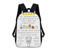 sinyumoney Funny BATHROOM Reviews Backpack School Rucksack Casual Daypacks School Work Travel Bag for Men/Women 17inch