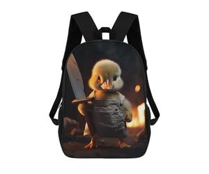 sinyumoney Funny Butcher Killer Duck School Backpack Large Water Resistant Laptop Backpack for Teenage Girls Boys Women Men 17inch