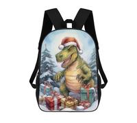 sinyumoney Funny Christmas T Rex School Backpack Daypacks Business Backpack Water Resistant Bookbag for Campus Outdoor Travel Sports 17inch