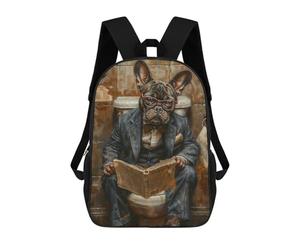 sinyumoney Funny Cute Dog Backpack School Business Laptop Rucksack Bag Unisex Casual Daypack for Teenage Girls Boys Women Men 17inch