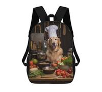 sinyumoney Funny Dog Cooking Kitchen Backpack 3D Printed School Bag For Boys High Capacity Travel Backpacks Book Bags Boys School Bag Mochila 17inch