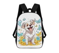 sinyumoney Funny Dog Drawing Backpack School Bag Lightweight Schoolbag Dayback Bookbag College for Girl, Teen Girls 17inch