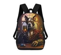 sinyumoney Funny Dog Drinking School Bags School Secondary High School College Backpack Travel for Campus Outdoor Travel Sports 17inch