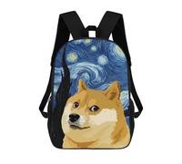 sinyumoney Funny Dog Starry Night School Backpack Computer Rucksack for School/Work/Travel- Perfect for Travel, Work And Daily Use 17inch