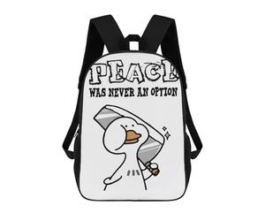 sinyumoney Funny Duck School Backpack Large Water Resistant Laptop Backpack for Teenage Girls Boys Women Men 17inch