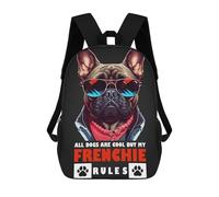 sinyumoney Funny French Bulldog Humor Rucksack Water Resistant Computer Rucksack for Camping Outdoor Adventures And Daily Travel 17inch