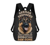 sinyumoney Funny German Shepherd Backpack School Bag Business Laptop Rucksack Bag Unisex Casual Daypack for School/Work/Travel 17inch