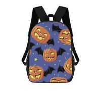 sinyumoney Funny Halloween Pumpkin Wi Backpack School Lightweight Casual Daypack School Backpacks for Teenage Girls Boys Women Men 17inch