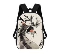 sinyumoney Funny Japan Dragon Backpack School Bag Secondary Causal Travel High School Bags for School/Work/Travel 17inch