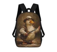 sinyumoney Funny Killer Duck Knife School Bags Water Resistant Travel Backpack Computer Bag for School/Work/Travel 17inch