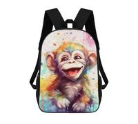 sinyumoney Funny Little Chimpanzee Rucksack Travel College Rucksack Backpacks for Campus Outdoor Travel Sports 17inch