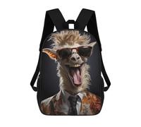 sinyumoney Funny Llama School Backpack Large Water Resistant Laptop Backpack for Boys/Girls/Teenagers 17inch