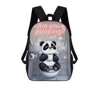 sinyumoney Funny Panda Toilet Humor School Bags Large Water Resistant Laptop Backpack for Campus Outdoor Travel Sports 17inch