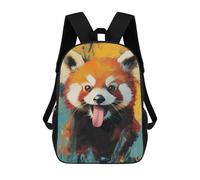 sinyumoney Funny Red Panda Smiling School Bags Water Resistant Travel Backpack Computer Bag for School/Work/Travel 17inch
