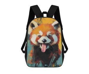 sinyumoney Funny Red Panda Smiling School Bags Water Resistant Travel Backpack Computer Bag for School/Work/Travel 17inch